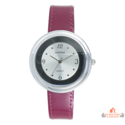 Montre Femme Inotime - Élégance Bordeaux avec Bracelet Synthétique - Garantie 2 Ans