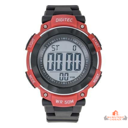 Montre Homme LCD Digitec (Inotime) avec Bracelet Plastique Noir - Garantie 2 ans