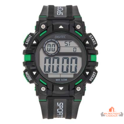 Montre Homme LCD Digitec (Inotime) avec Bracelet Plastique Noir - Garantie 2 ans