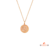 Collier pendentif Monnaie Tibet en plaqué or - Carla Nogueres, garanti 2 ans