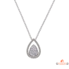 Collier pendentif Goutte Ornée de Zirconium en argent 925/°° - Carla Nogueres, garanti 2 ans.