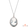 Collier pendentif Portrait Camé en argent 925/°° - Carla Nogueres, garanti 2 ans.