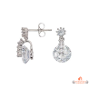 Boucles d'oreilles pendantes Solitaire en zirconium - Argent 925/°° - Carla Nogueres, garanti 2 ans.