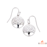 Boucles d'oreilles Arbre de Vie en argent 925/°° avec fermoir ASSI - Carla Nogueres, garanti 2 ans.
