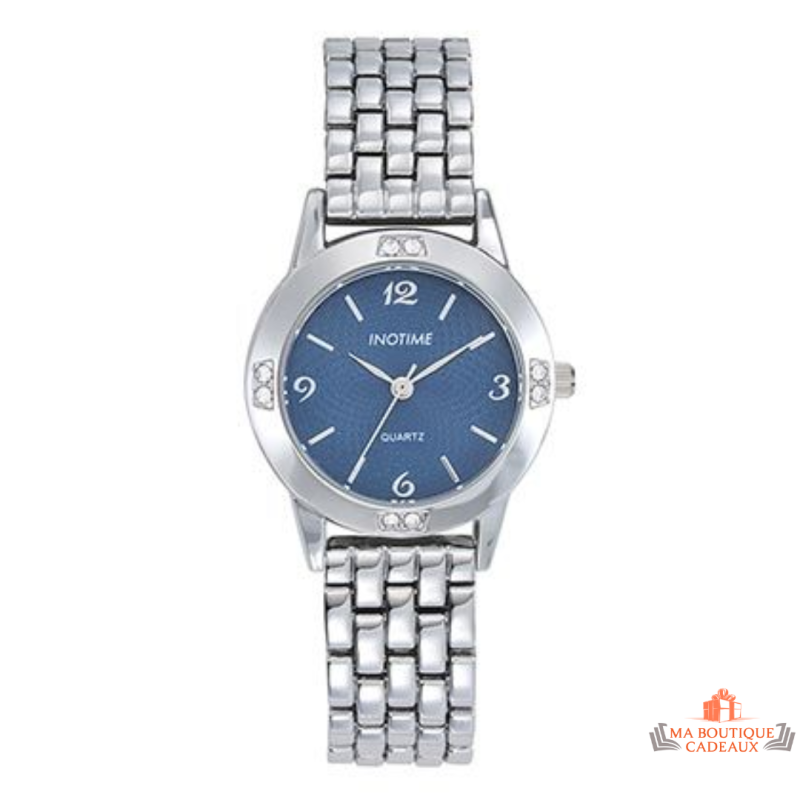 Montre Femme Inotime avec bracelet métal argenté et garantie 2 ans