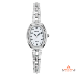 Montre Femme Inotime avec bracelet métal argenté, cadran blanc, et garantie 2 ans