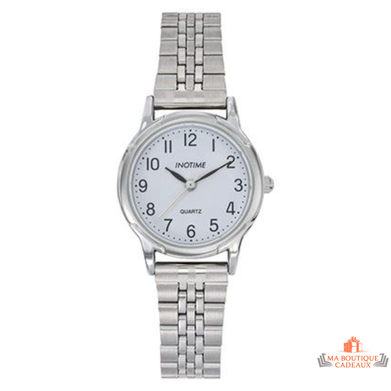 Montre Femme Inotime avec bracelet en métal argenté – Garantie 2 ans