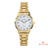 Montre femme Inotime avec bracelet en métal doré, cadran blanc - Garantie 2 ans