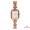 Montre femme Inotime avec bracelet métal doré rose, cadran argenté - Garantie 2 ans