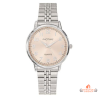 Montre femme Inotime avec bracelet en métal chromé et cadran beige moyen - Garantie 2 ans