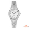 Montre femme Inotime avec bracelet en métal argenté et cadran blanc - Garantie 2 ans