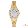 Montre femme Inotime avec bracelet en métal doré et cadran blanc - Garantie 2 ans