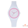 Montre Femme Inotime – Bracelet Silicone Blanc, Boîtier Rose Moyen, Garantie 2 Ans