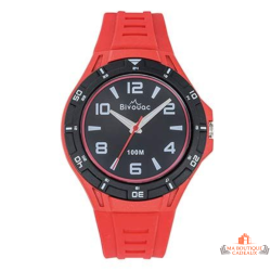 Montre Homme Digitec (Inotime) – Bracelet Silicone Rouge, Garantie 2 Ans