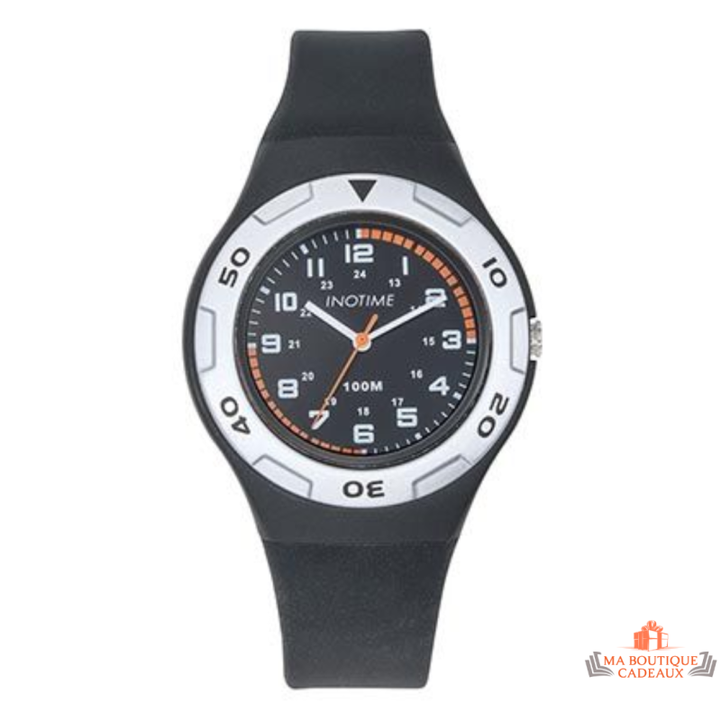 Montre Homme/Femme Digitec (Inotime) – Bracelet Plastique Noir, Garantie 2 Ans