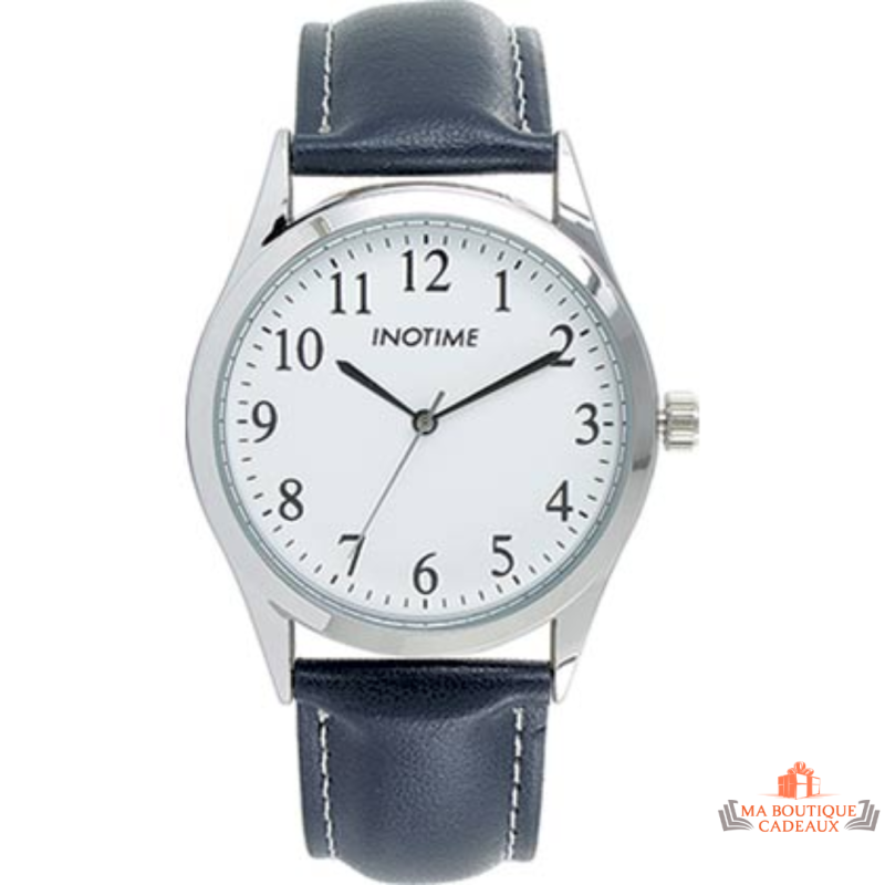 Montre Homme Inotime – Bracelet Synthétique Bleu Foncé, Garantie 2 Ans