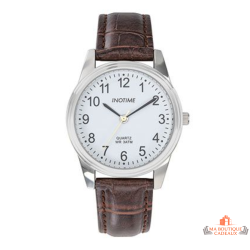 Montre Homme Inotime – Bracelet Synthétique Marron Moyen, Garantie 2 Ans