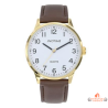 Montre Homme Inotime – Garantie 2 ans – Bracelet Synthétique Marron Moyen, Cadran Blanc