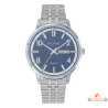 Montre Homme Inotime - Bracelet Métal Argenté - Cadran Bleu Foncé - Garantie 2 Ans