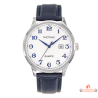 Montre Homme Inotime - Bracelet Synthétique Bleu Foncé - Cadran Argenté - Garantie 2 Ans