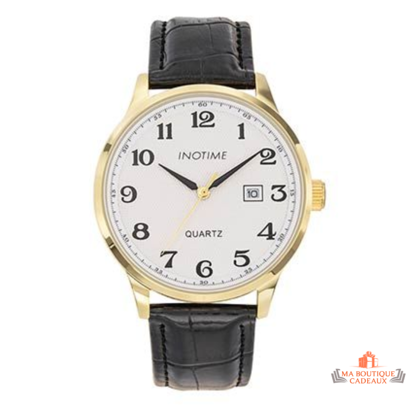 Montre Homme Inotime - Bracelet Synthétique Noir - Garantie 2 Ans