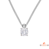 Collier pendentif solitaire en argent 925/°° avec zircon Carla Nogueres, Garantie 2 ans