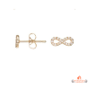 Boucles d’oreilles infini en plaqué or avec zircon Carla Nogueres, Garantie 2 ans