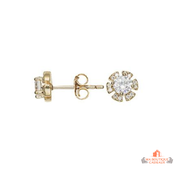 Boucles d’oreilles fleur en...