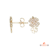 Boucles d’oreilles trèfles en plaqué or avec zircon Carla Nogueres, Garantie 2 ans