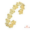 Bracelet Manchette Acier Doré Motif Fleurs – Carla Nogueres | Garantie 2 ans