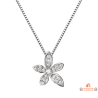 Bijou en argent motif fleur sertie de pierres en oxyde de zirconium – Carla Nogueres – Femme
