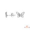 Boucles d’oreilles en argent motif papillon serti d’oxydes de zirconium – Carla Nogueres