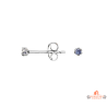 Boucles d’oreilles solitaire bleu saphir en oxyde de zirconium – Carla Nogueres