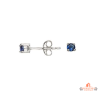 Boucles d’oreilles solitaire bleu saphir en oxyde de zirconium – Carla Nogueres