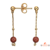 Boucles d’oreilles en argent doré avec pierre véritable marron – Carla Nogueres
