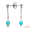 Boucles d’oreilles en argent avec pierre véritable bleu turquoise – Carla Nogueres