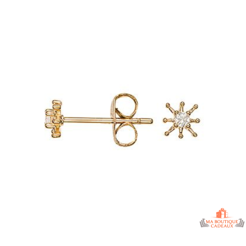 Boucles d’oreilles soleil plaqué or Carla Nogueres