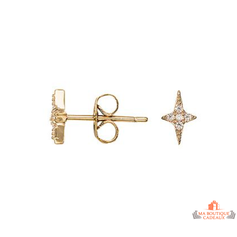 Boucles d’oreilles étoile plaqué or Carla Nogueres