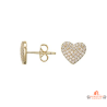 Boucles d’oreilles plaqué or motif cœur en zirconium – Carla Nogueres