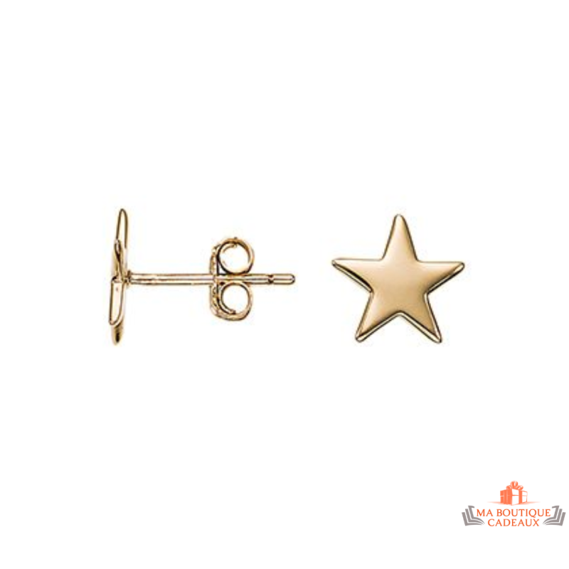 Boucles d’oreilles plaqué or motif étoile – Carla Nogueres