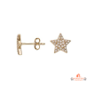 Boucles d’oreilles plaqué or motif étoile sertie de zirconiums – Carla Nogueres