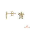 Boucles d’oreilles plaqué or motif tortue – Carla Nogueres