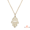 Collier pendentif main de Fatma plaqué or – Carla Nogueres – Femme