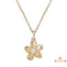 Collier pendentif fleur plaqué or avec zirconium – Carla Nogueres – Femme