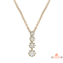 Collier pendentif plaqué or avec quatre pierres serties de zirconium – Carla Nogueres – Femme