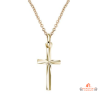 Collier pendentif croix plaqué or – Carla Nogueres – Femme