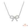 Collier en argent avec pendentif nœud papillon en zirconium – Carla Nogueres – 42+3 cm