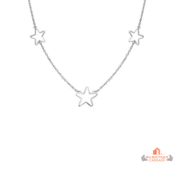 Collier trois étoiles argent Carla Nogueres avec zirconiums blancs