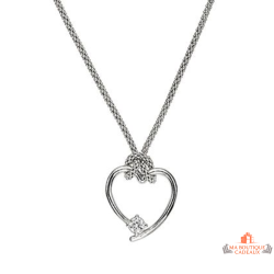 Collier pendentif cœur en argent – Carla Nogueres – 42+3 cm