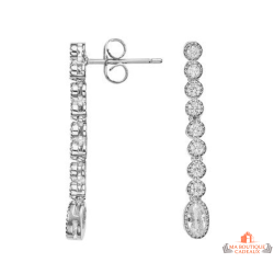 Boucles d’oreilles argent 8 zirconiums blancs – Carla Nogueres